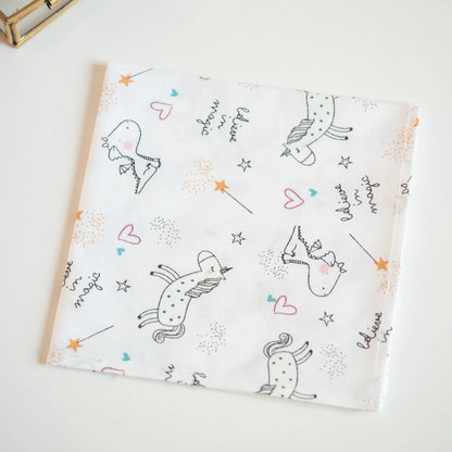 Grand Mouchoir enfant BIO Licornes Phosphorescentes - L'Atelier de July