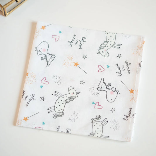 Grand Mouchoir enfant BIO Licornes Phosphorescentes - L'Atelier de July