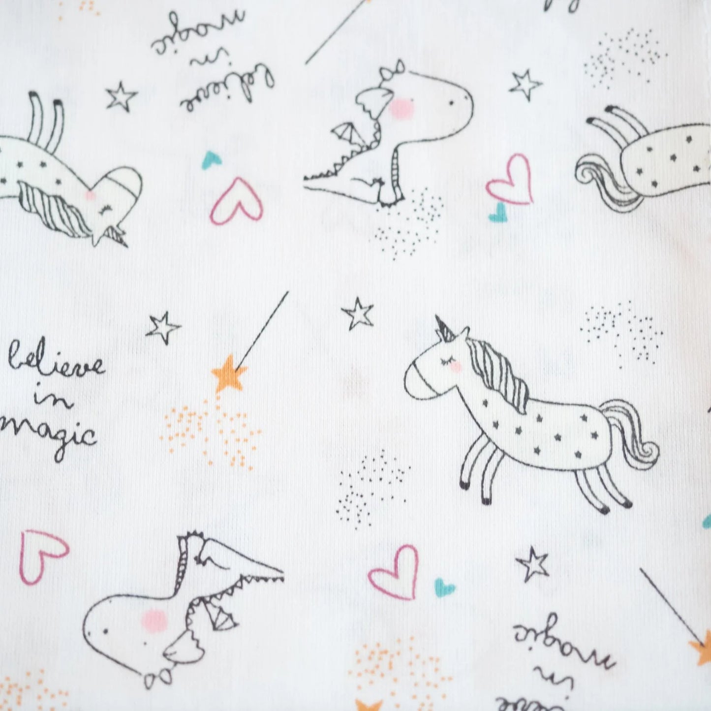 Grand Mouchoir enfant BIO Licornes Phosphorescentes - L'Atelier de July