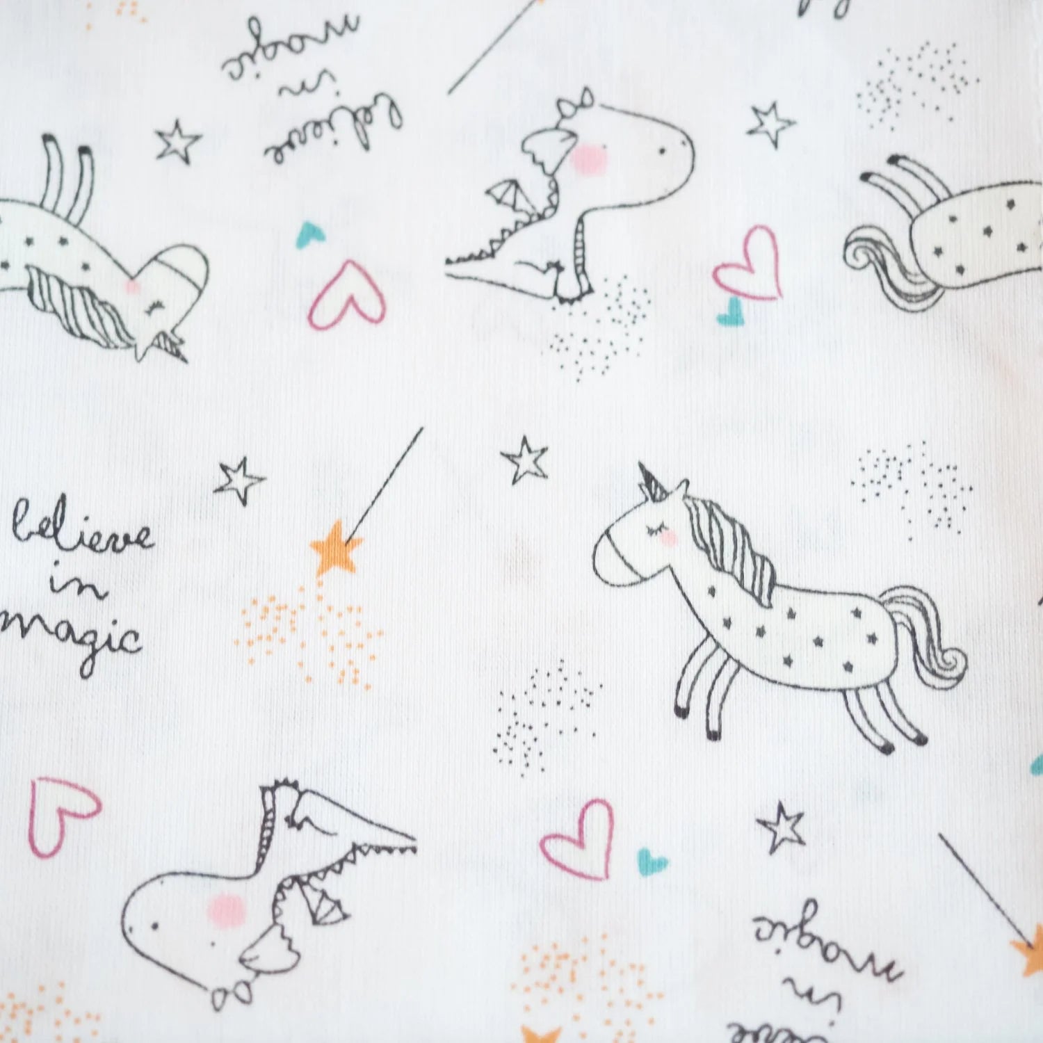 Grand Mouchoir enfant BIO Licornes Phosphorescentes - L'Atelier de July