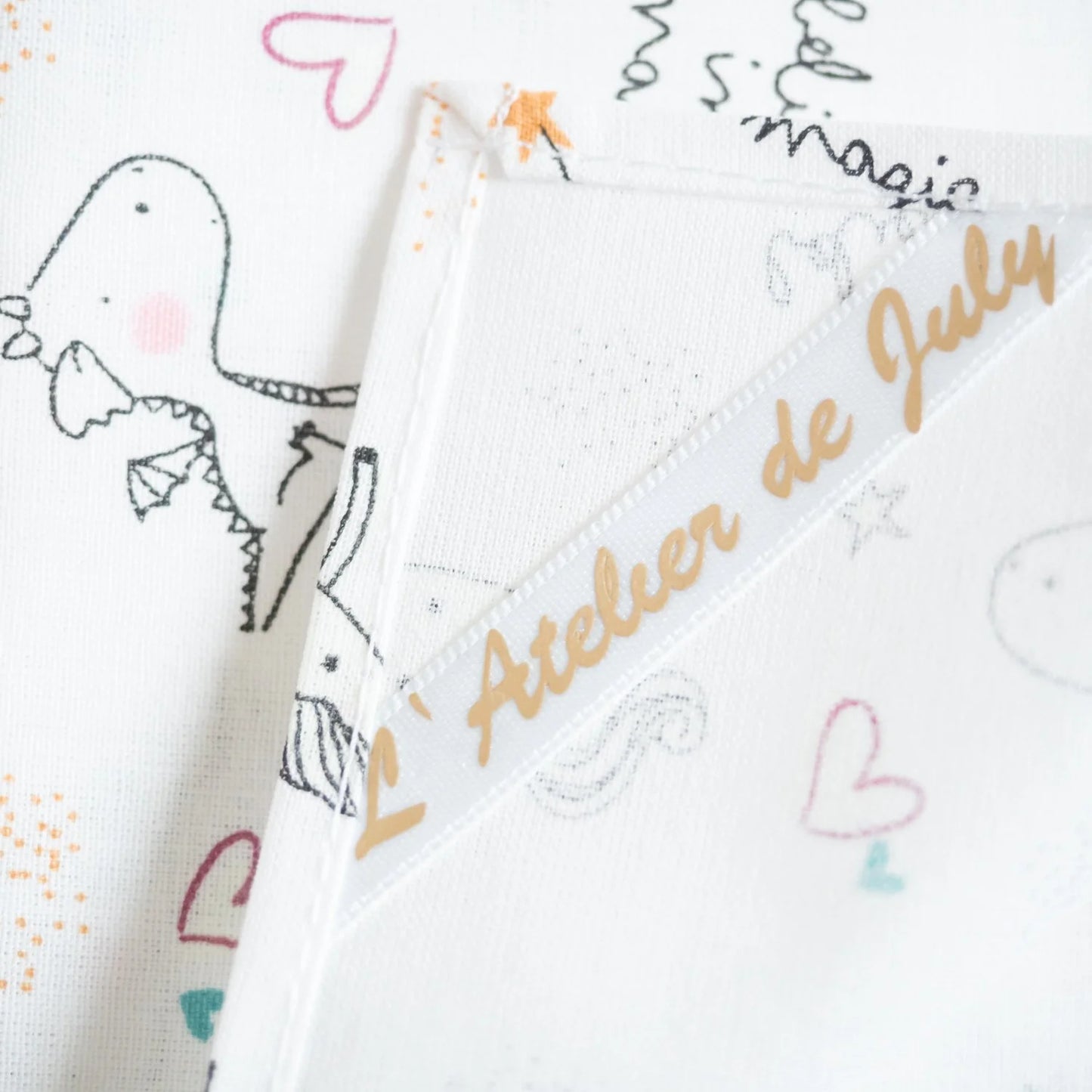 Grand Mouchoir enfant BIO Licornes Phosphorescentes - L'Atelier de July