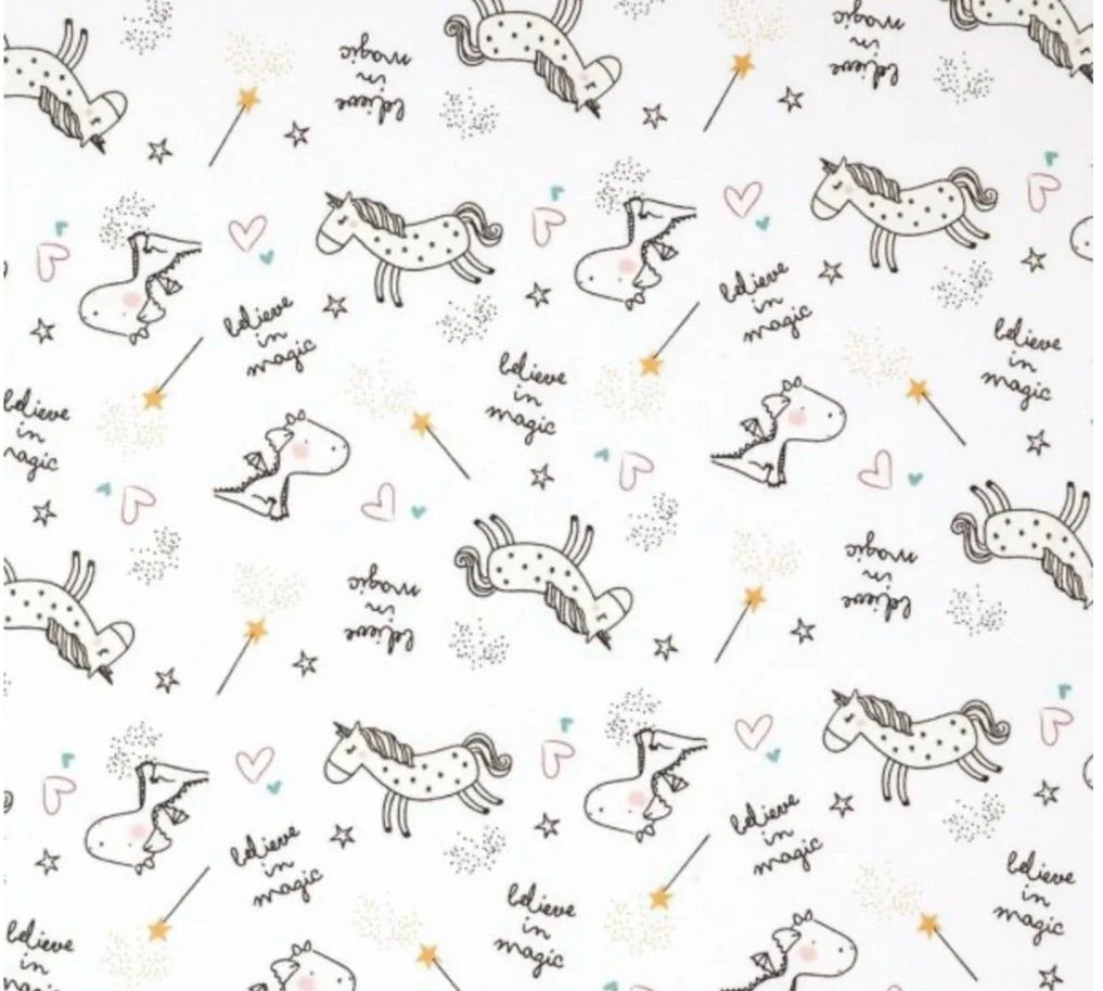 Grand Mouchoir enfant BIO Licornes Phosphorescentes - L'Atelier de July