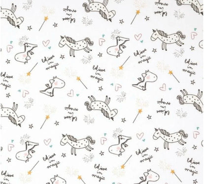 Grand Mouchoir enfant BIO Licornes Phosphorescentes - L'Atelier de July