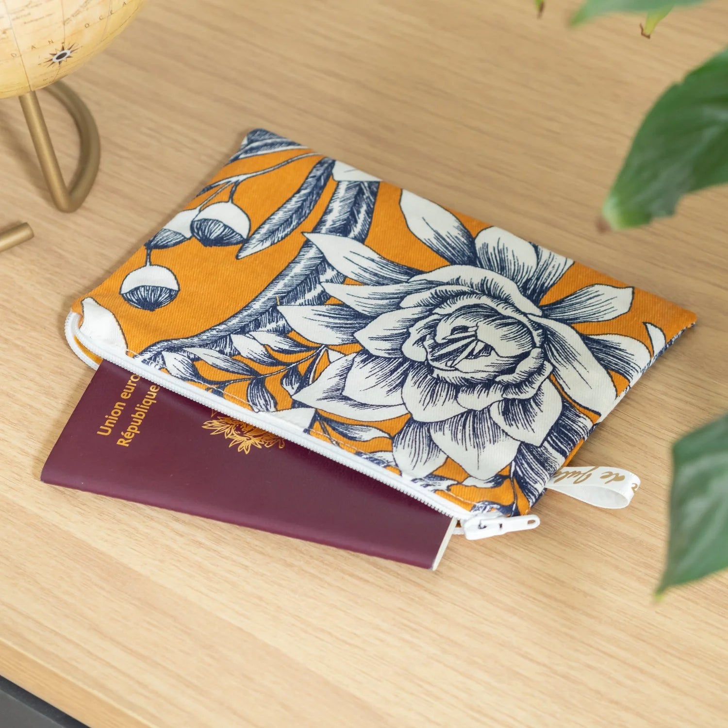 Pochette à main plate en tissu Bio « Belina »