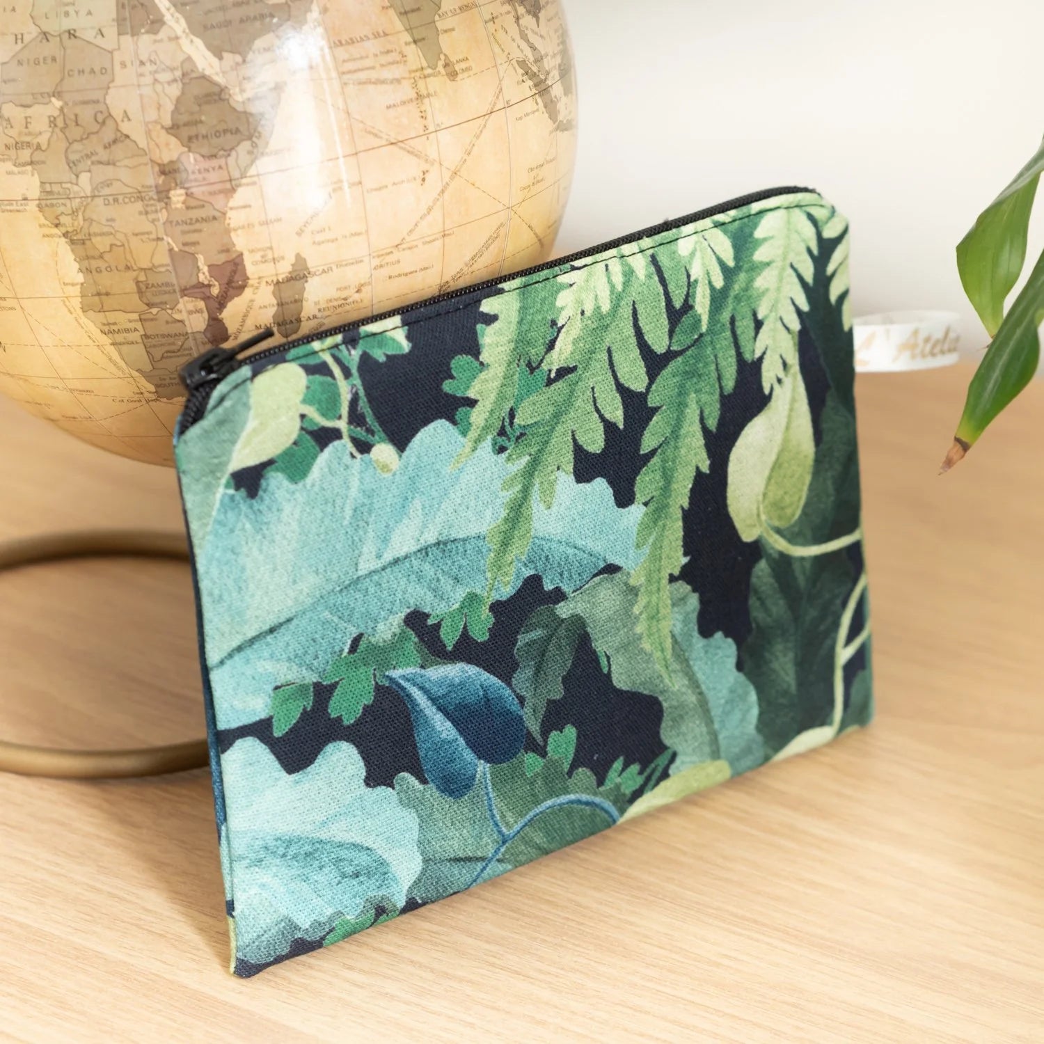 Pochette à main plate en tissu Jungle - L'Atelier de July
