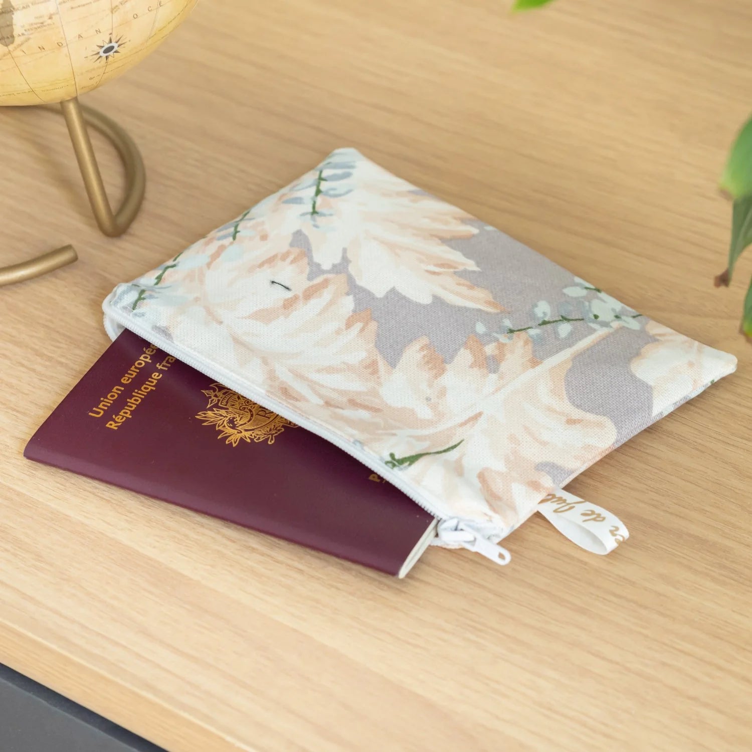Pochette plate en tissu Pampas - L'Atelier de July