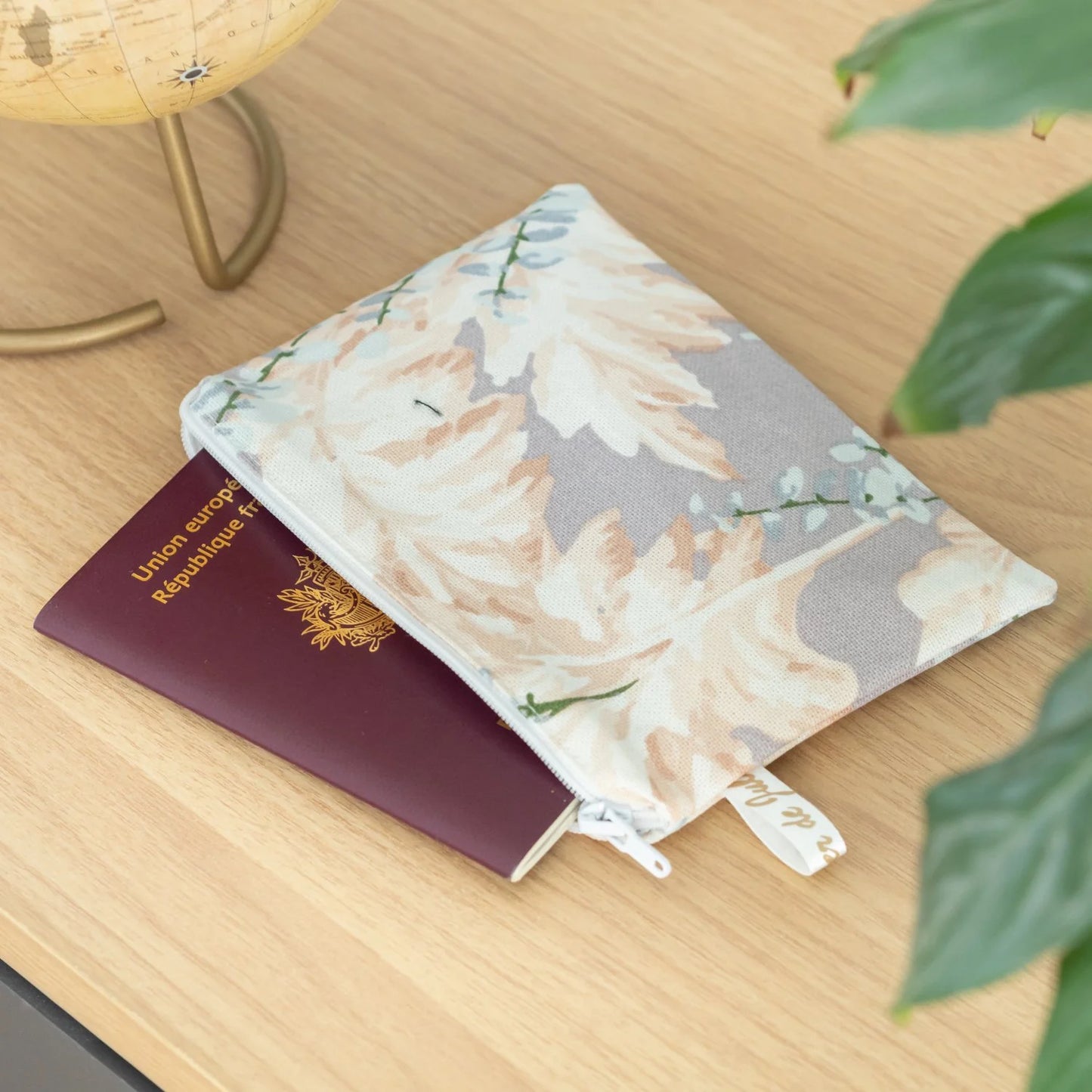 Pochette à main plate en tissu Bio « Pampas »