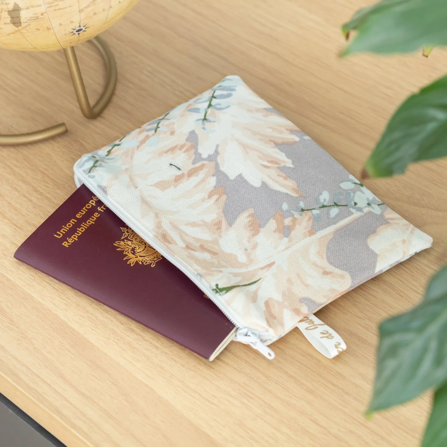 Pochette plate en tissu Pampas - L'Atelier de July