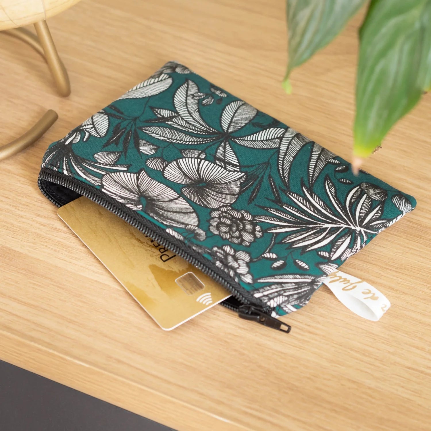 Les imparfaits... Pochette à main plate en tissu Tropic - L'Atelier de July