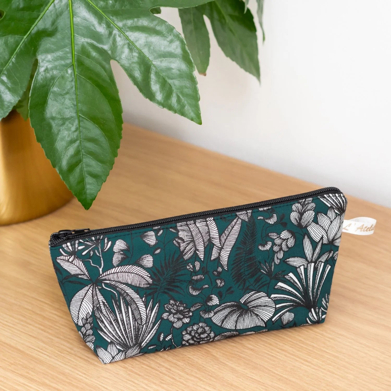 Trousse triangle en tissu Tropic - L'Atelier de July