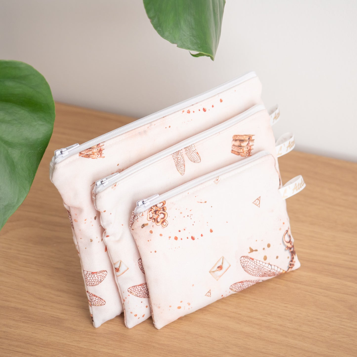 Pochette plate en tissu Bio Charm Lumos - L’Atelier de July