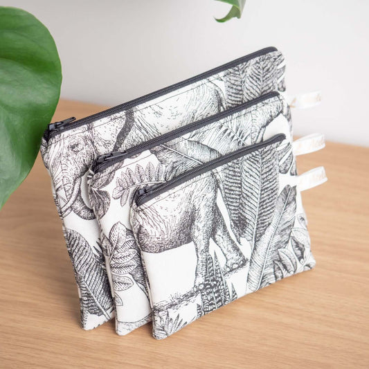 Pochette plate en tissu Bio Savane - L’Atelier de July