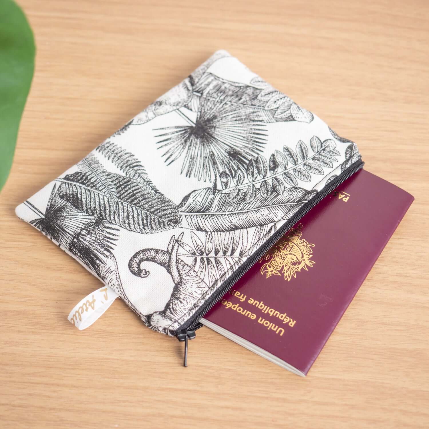 Pochette plate en tissu Bio Savane - L’Atelier de July