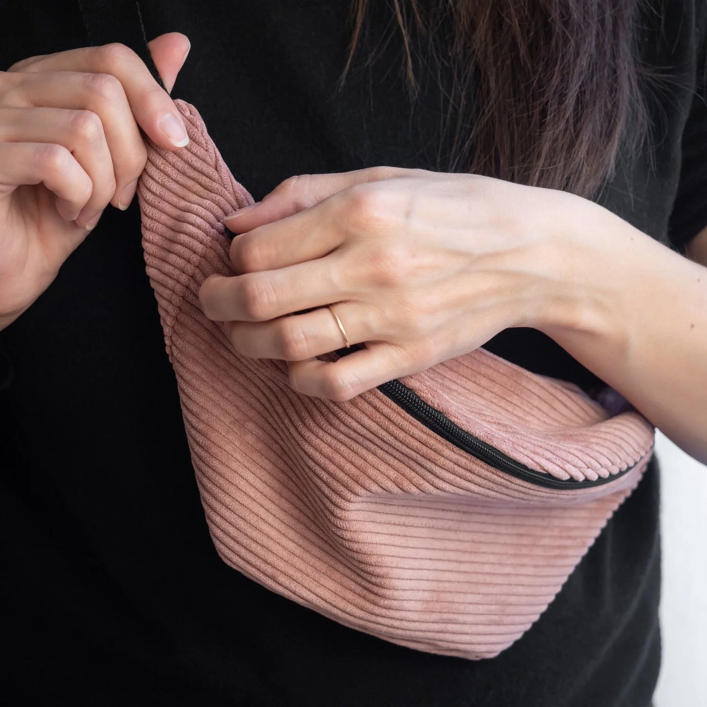 Sac banane velours côtelé Roséa - L'Atelier de July