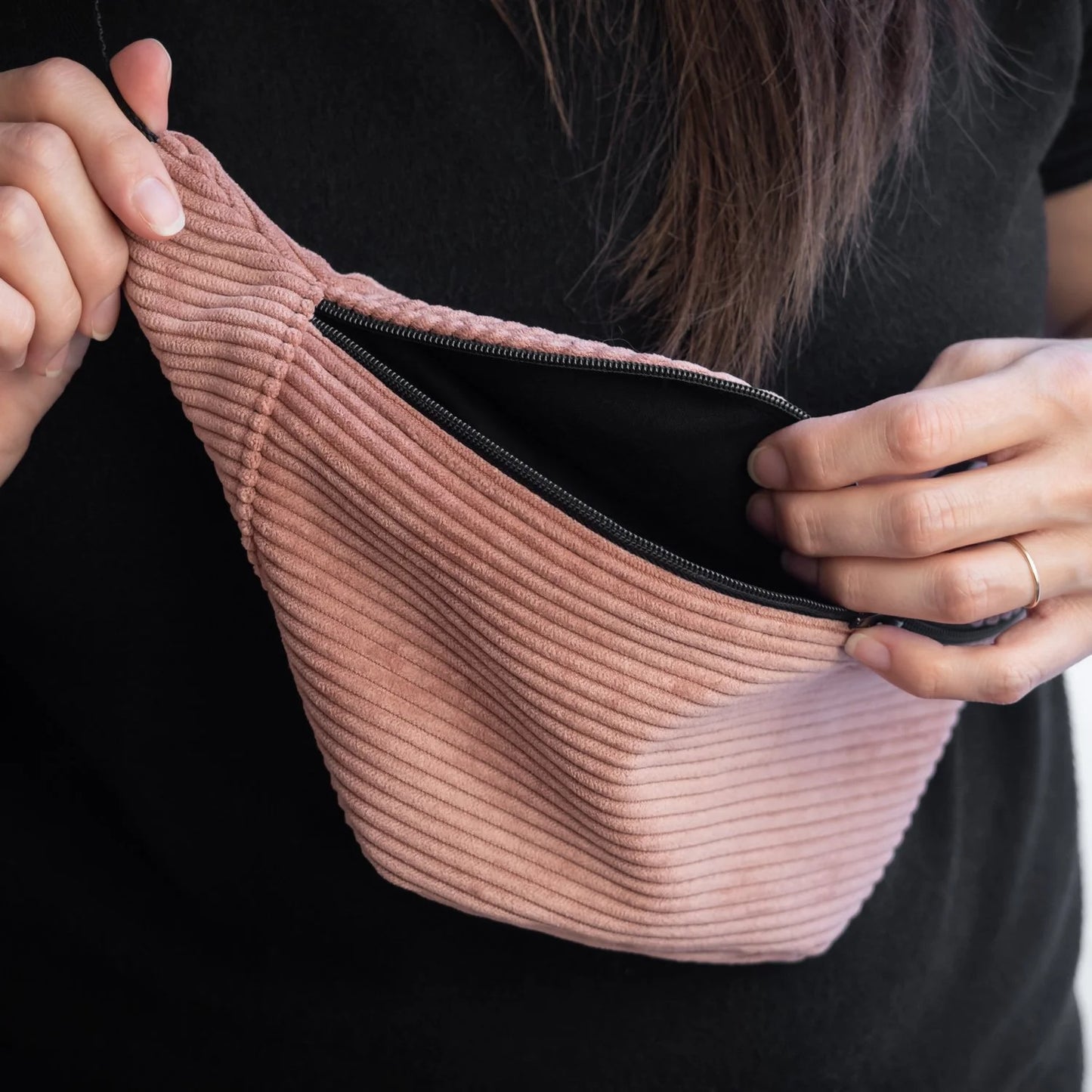 Sac banane velours côtelé Roséa - L'Atelier de July