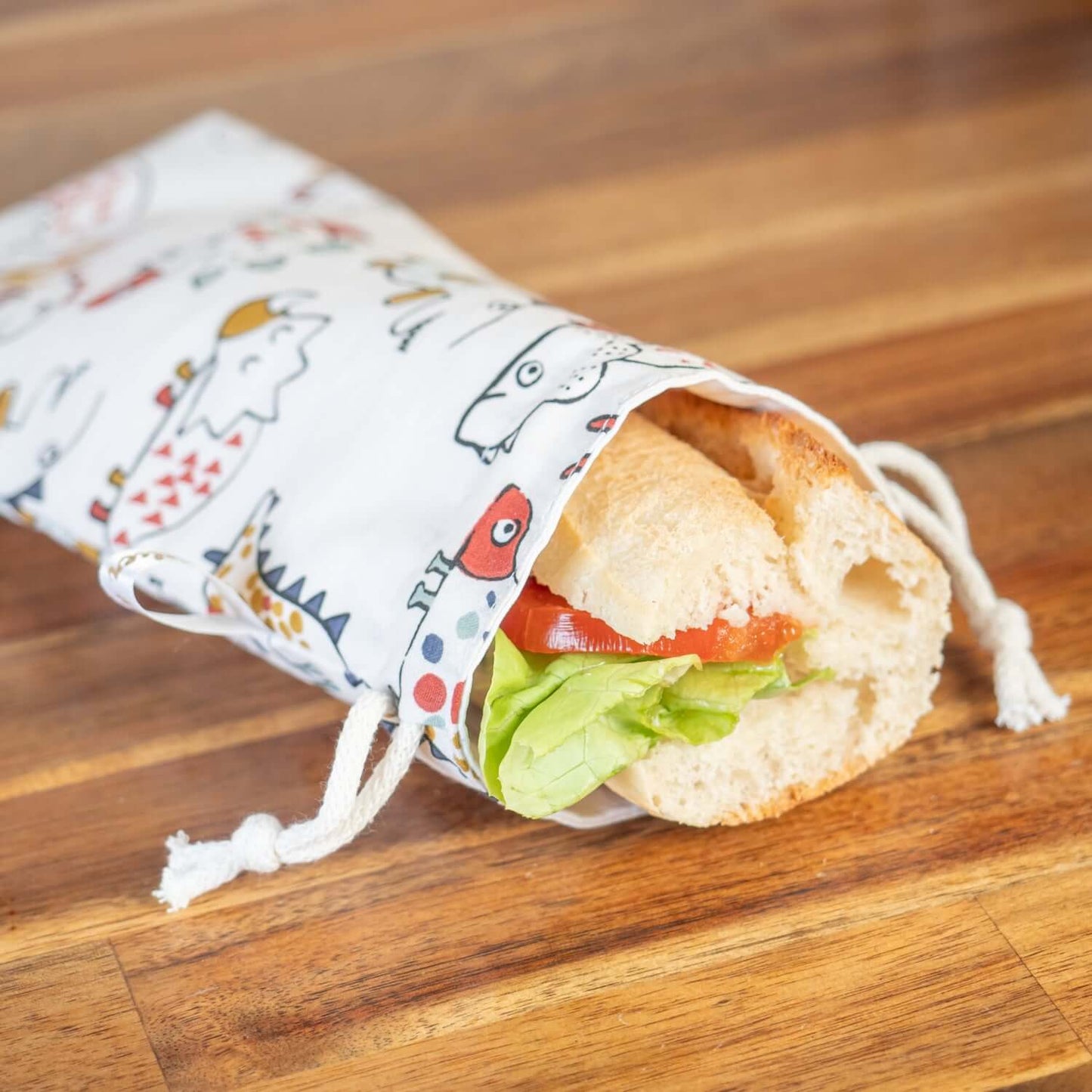 Sac à sandwich enfant en coton et coton enduit Drago - L'Atelier de July