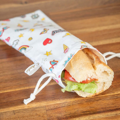 Sac à sandwich enfant en coton et coton enduit Pins - L'Atelier de July