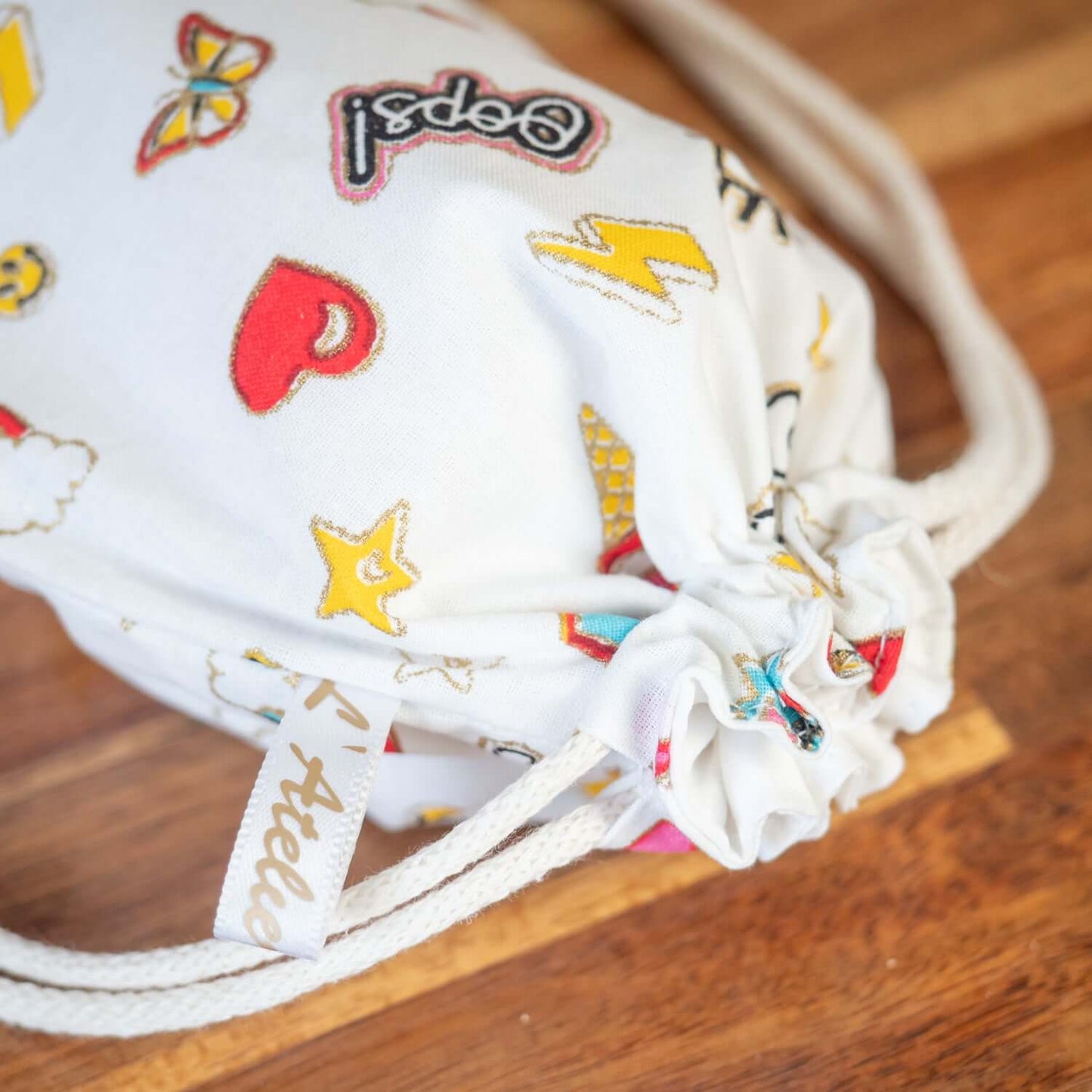 Sac à sandwich enfant en coton et coton enduit Pins - L'Atelier de July