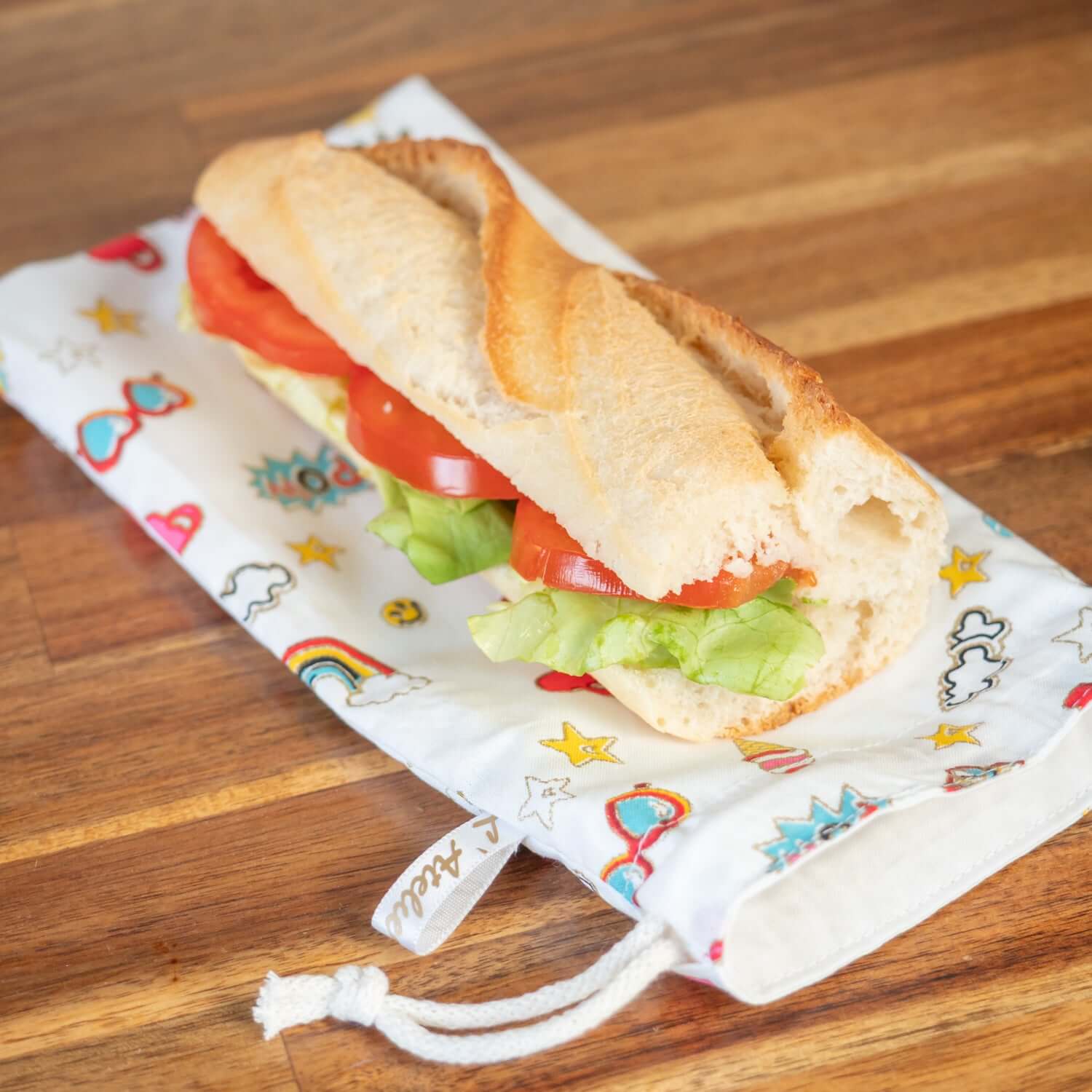 Sac à sandwich enfant en coton et coton enduit Pins - L'Atelier de July