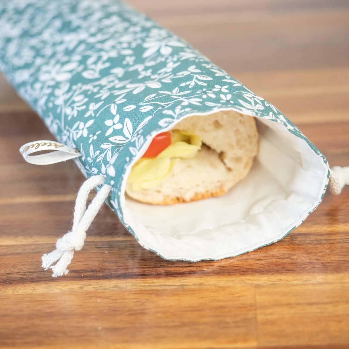 Sac à sandwich en coton et coton enduit Juliette - L'Atelier de July
