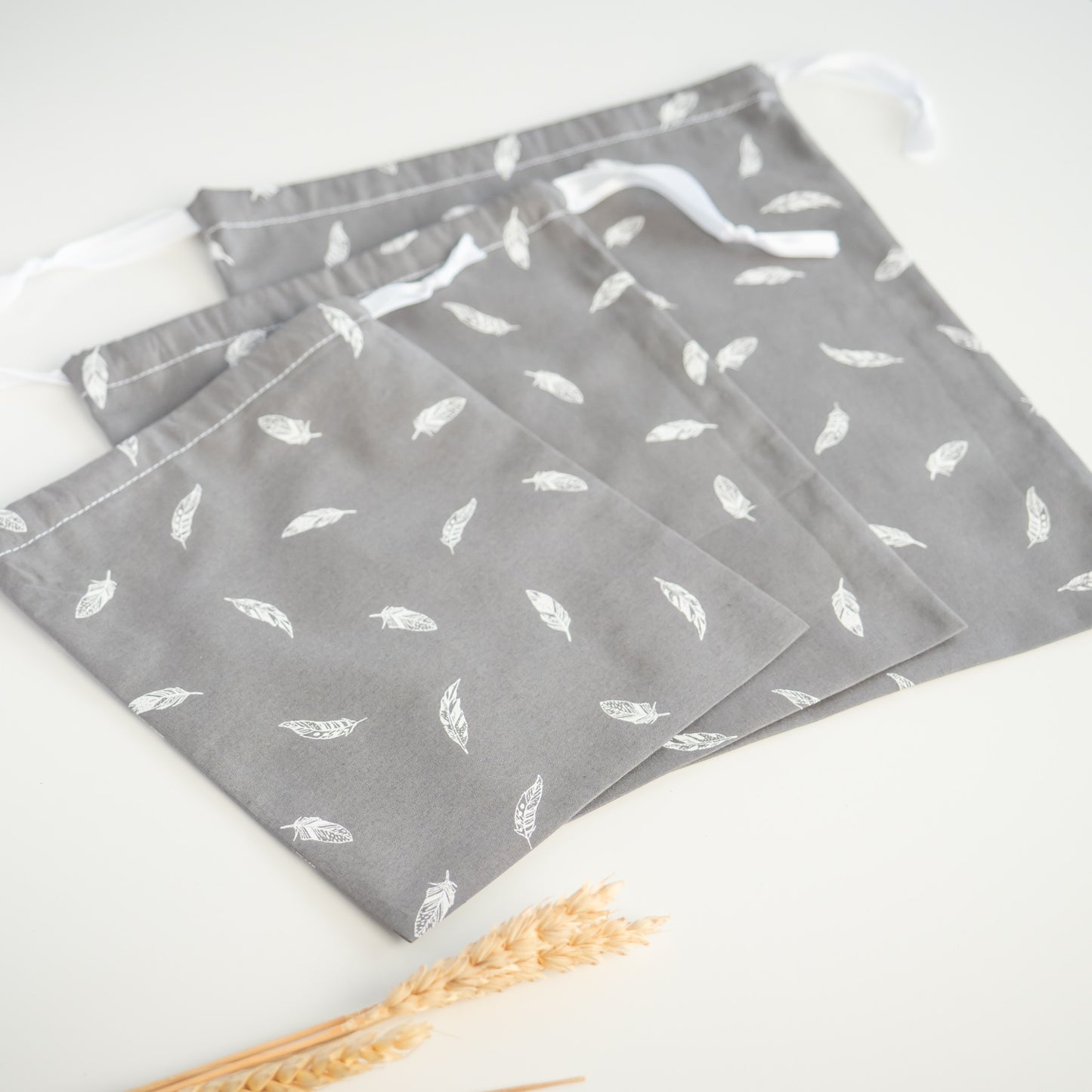 Sac à vrac zéro déchet en tissu Plume - L'Atelier de July
