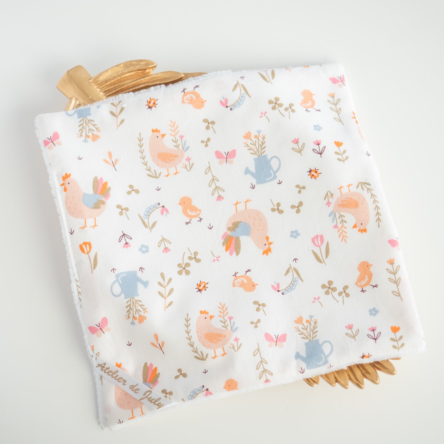 Serviette visage en tissu Cocotte - L'Atelier de July