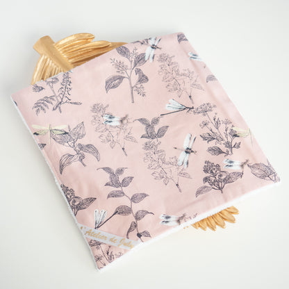 Serviette visage en tissu L’Herboriste rose - L'Atelier de July