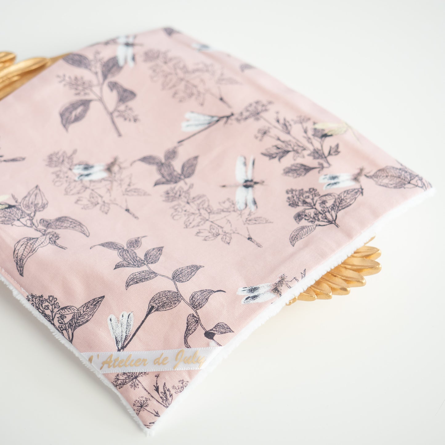 Serviette visage en tissu L’Herboriste rose - L'Atelier de July