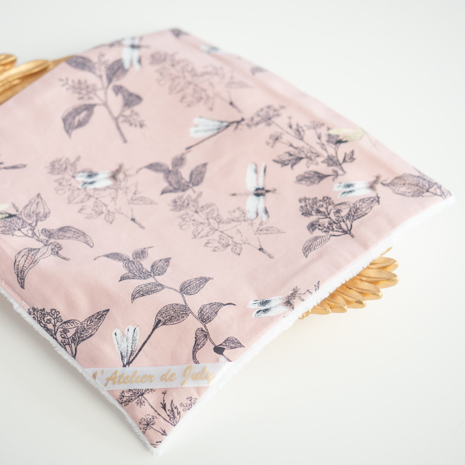 Serviette visage en tissu L’Herboriste rose - L'Atelier de July
