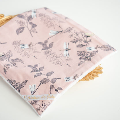 Serviette visage en tissu L’Herboriste rose - L'Atelier de July
