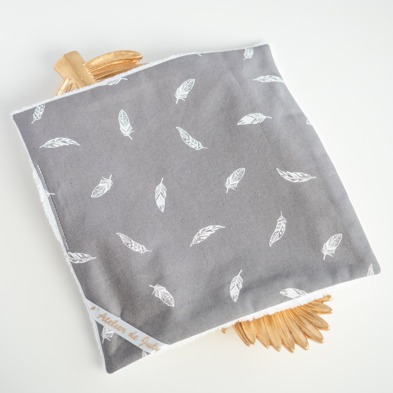 Serviette visage en tissu Plume - L'Atelier de July