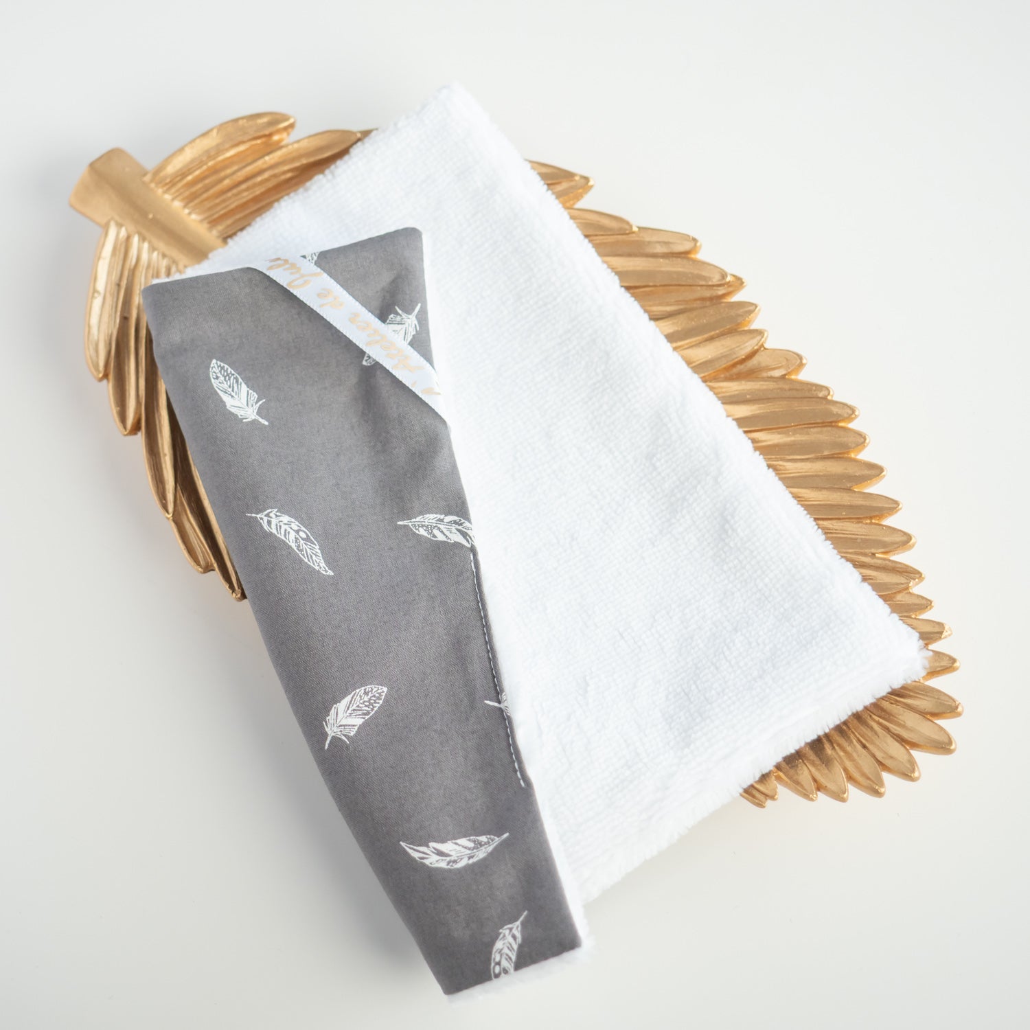 Serviette visage en tissu Plume - L'Atelier de July
