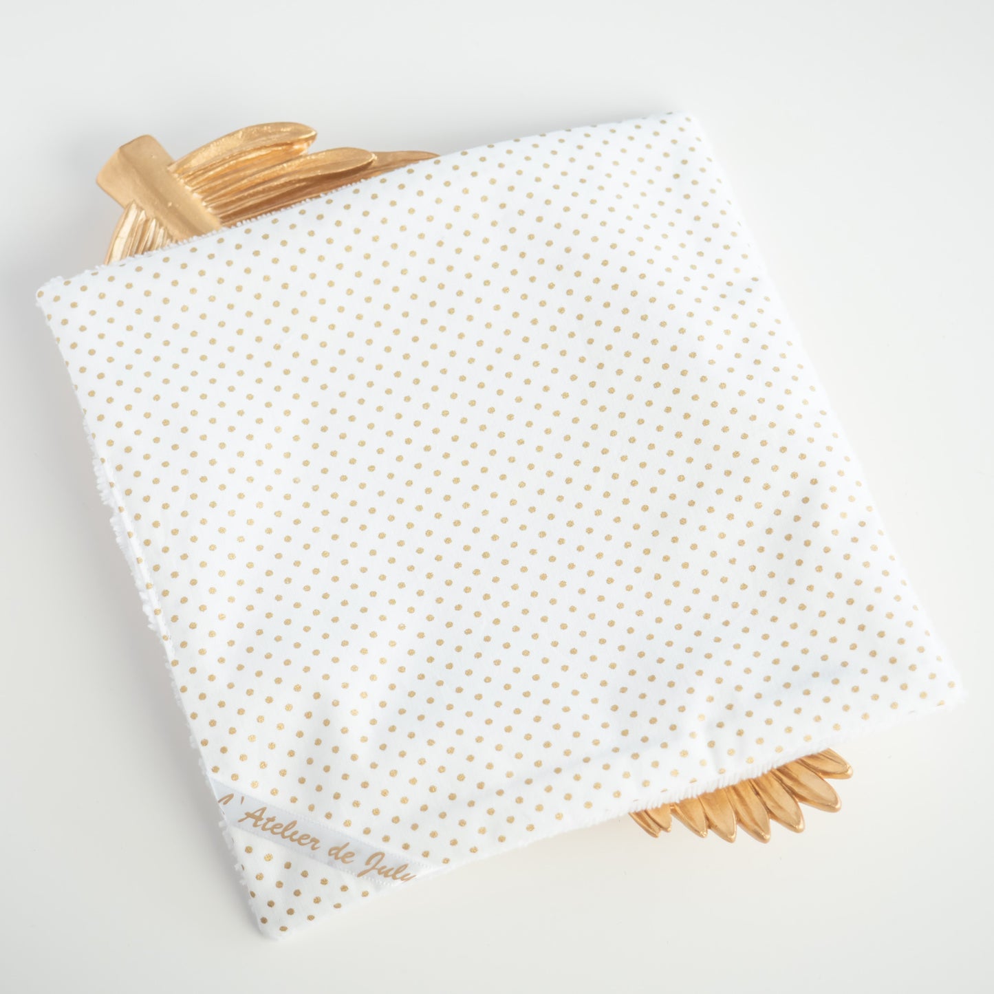 Serviette visage en tissu Pois doré - L'Atelier de July