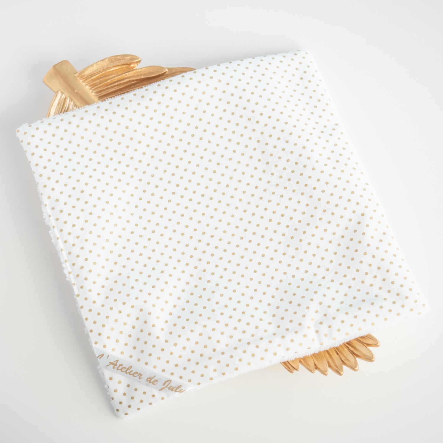 Serviette visage en tissu Pois doré - L'Atelier de July