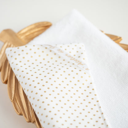 Serviette visage en tissu Pois doré - L'Atelier de July