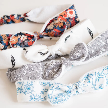 Bandeau éponge en tissu Bio Graphique Jaune - L'Atelier de July