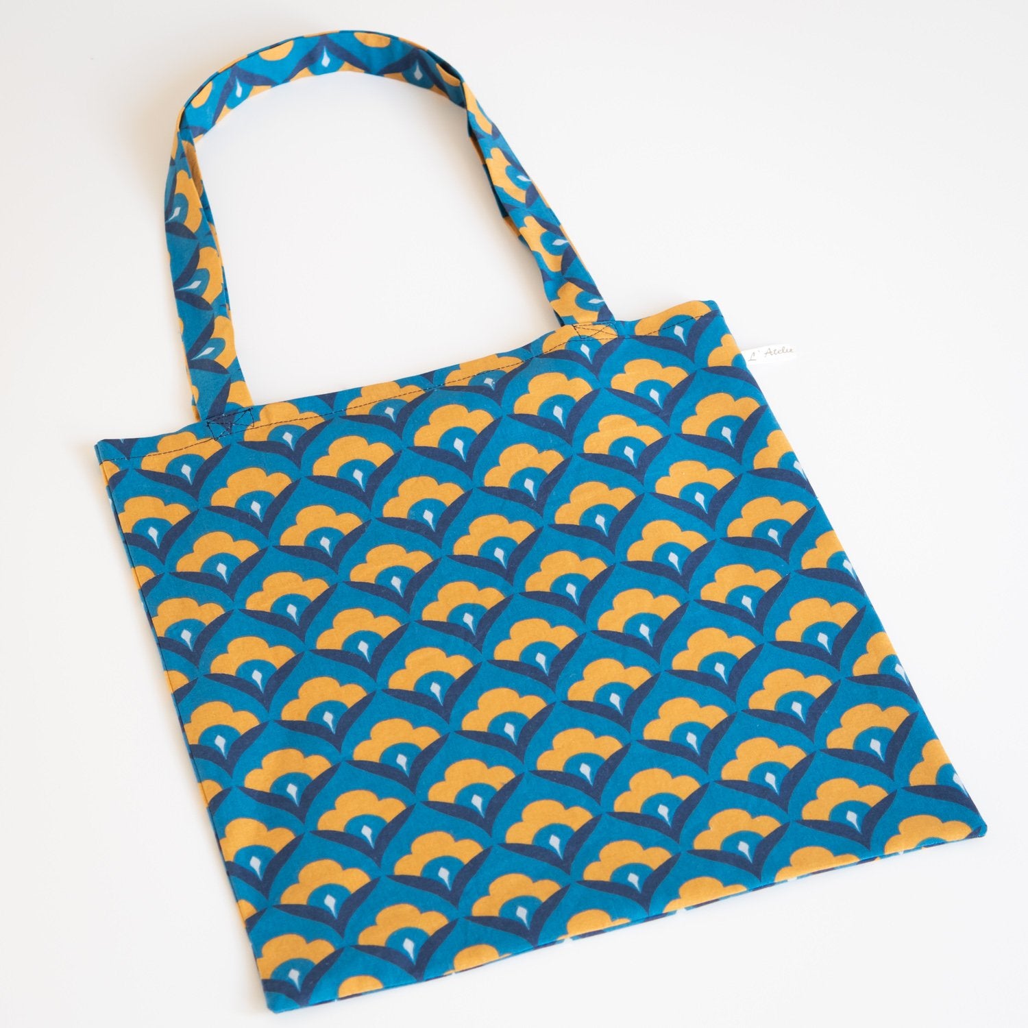 Tote bag en coton épais  Wax Éventail - L'Atelier de July