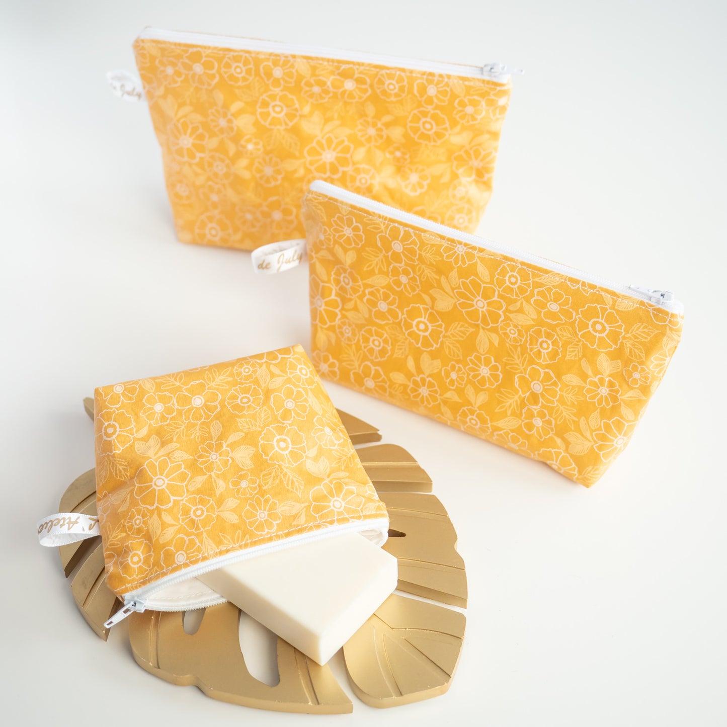 Trousse à savon coton enduit Acidulé - L'Atelier de July
