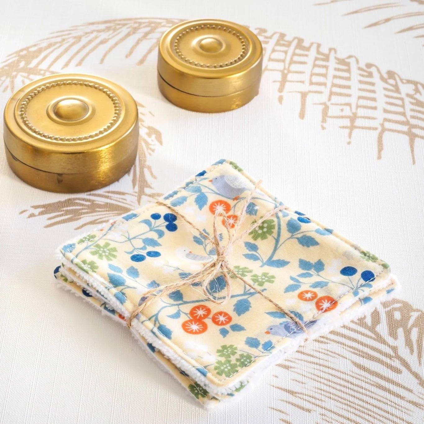 Coton lavable Bio Oiseau Jaune