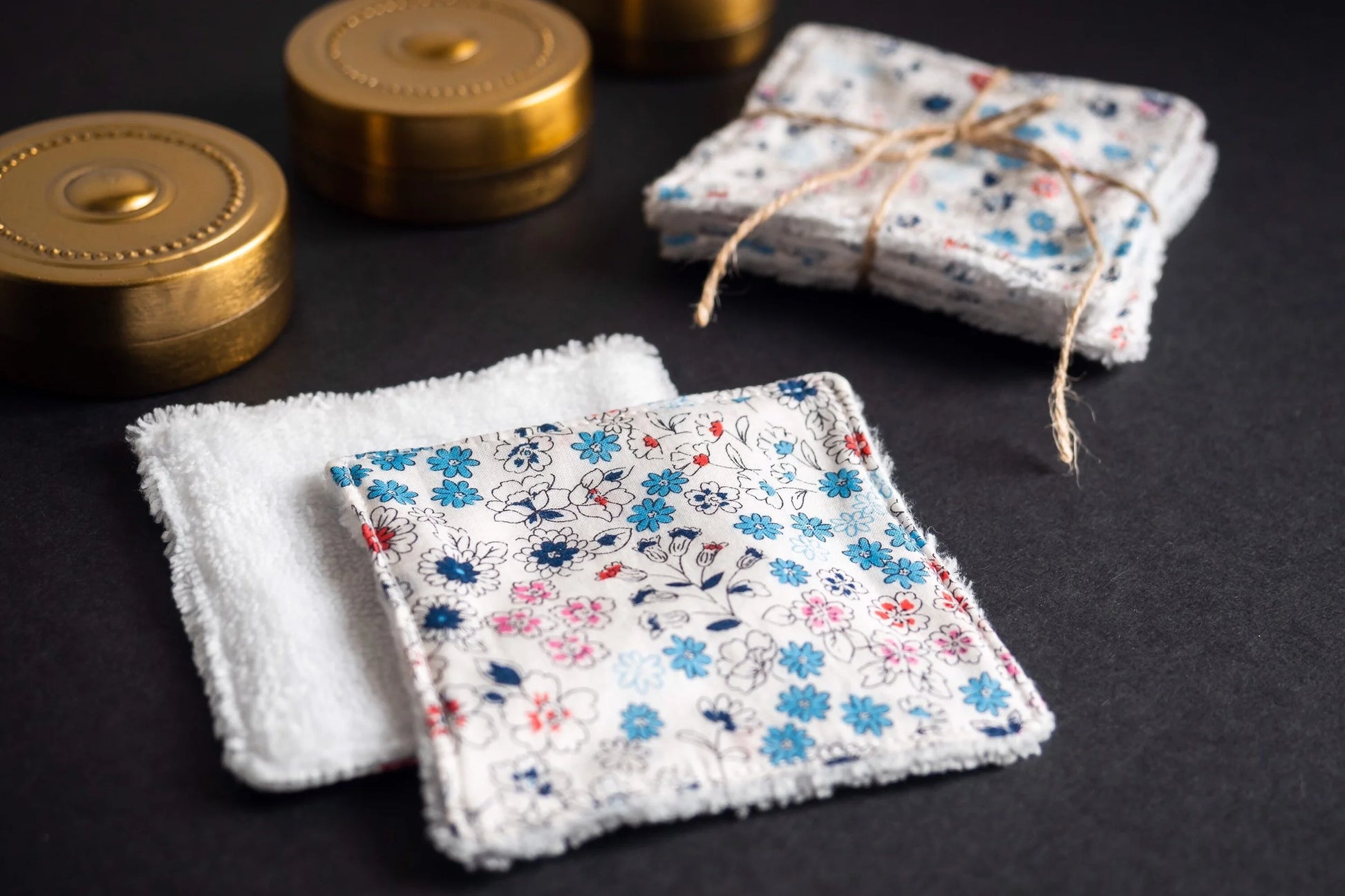 Coton lingette lavable tissu BIO « Liberty Blanc »