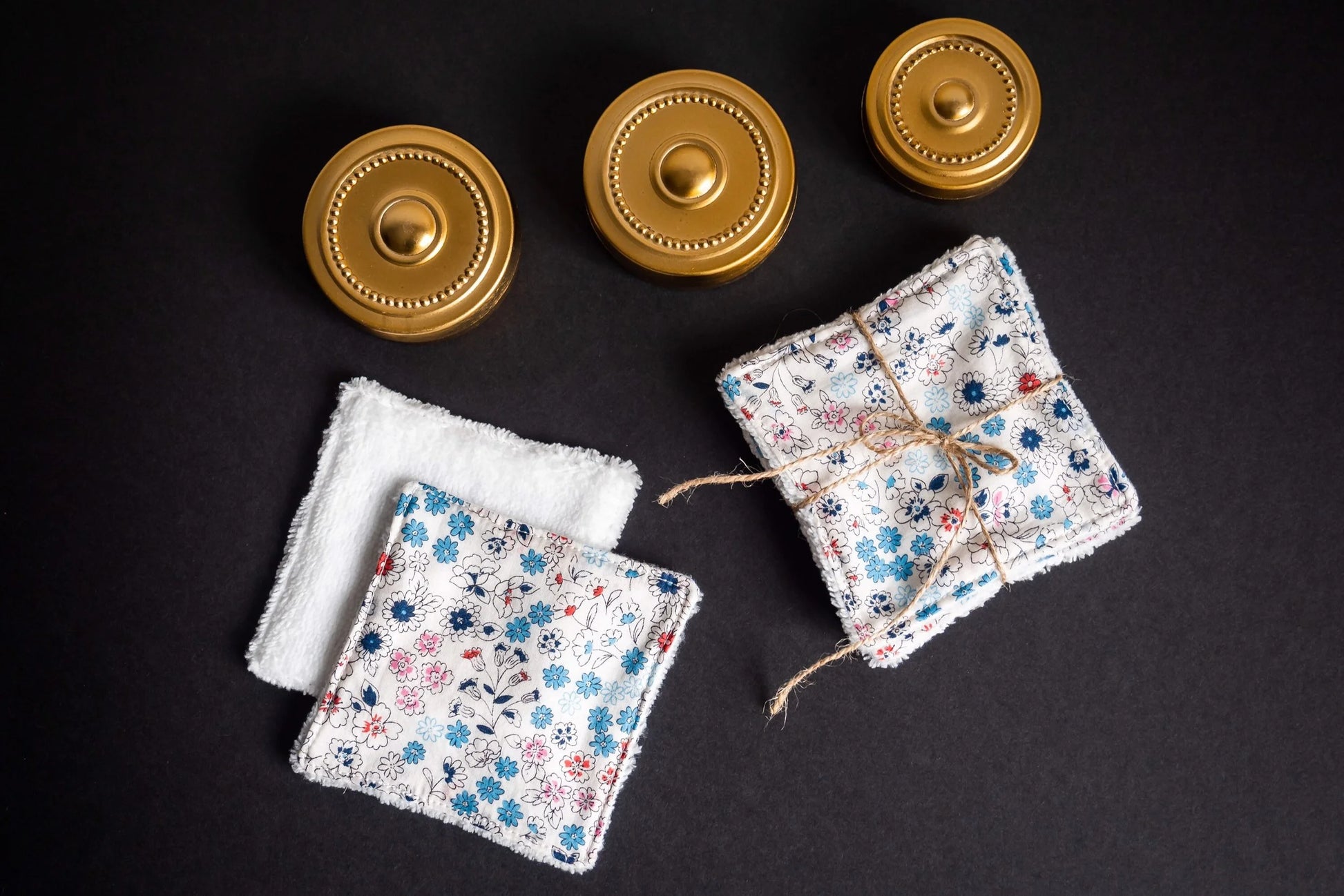 Coton lingette lavable tissu BIO « Liberty Blanc »