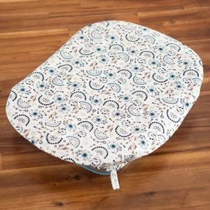 Charlotte / couvre-plat en tissu bio "White Éventail"